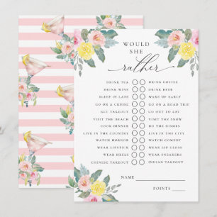 Carte D'accompagnement Plairait-Elle Un Cocktail Lumineux Jeu De Mariage