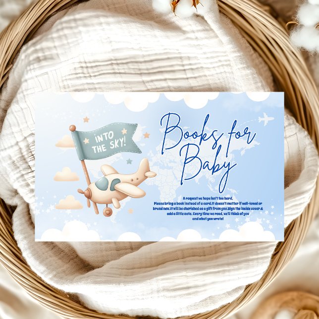 Carte D'accompagnement Plane Adventure attend des livres pour bébé (Créateur téléchargé)
