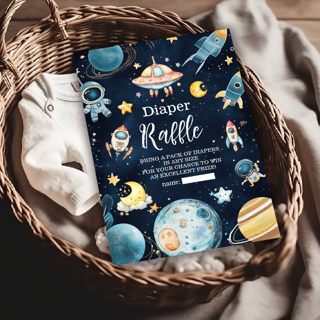 Carte D'accompagnement Planètes spatiales Rocket Marine Diapper Raffer (Créateur téléchargé)