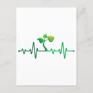 Carte D'accompagnement Plante Heartbeat - Botany Botanist Gardening Plant