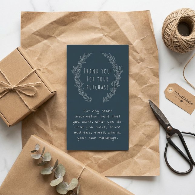 Carte D'accompagnement Plaque à couronnes de fleurs blanches Carte, comma (White flower wreath insert Card, customer orders.)