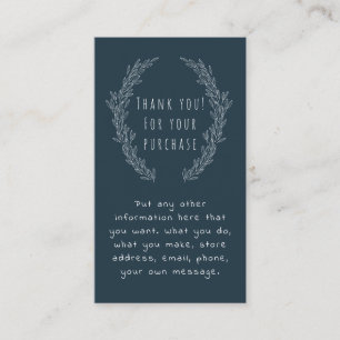 Carte D'accompagnement Plaque à couronnes de fleurs blanches Carte, comma