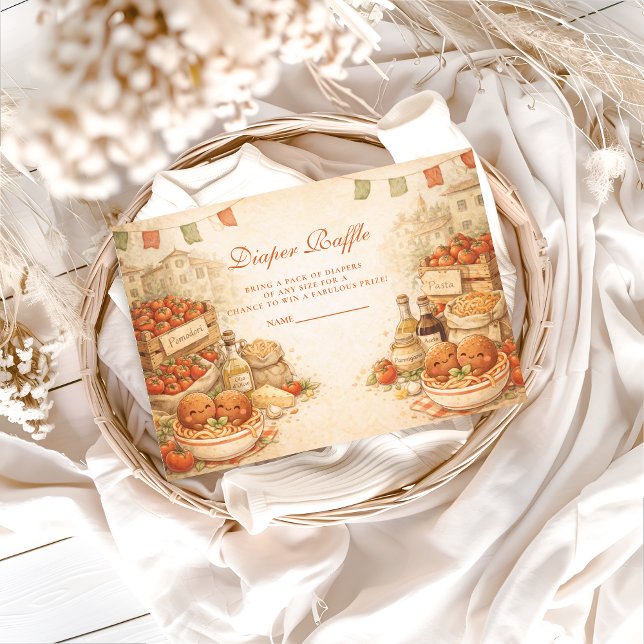 Carte D'accompagnement Playful Little Meatball Diapper Raffle (Créateur téléchargé)