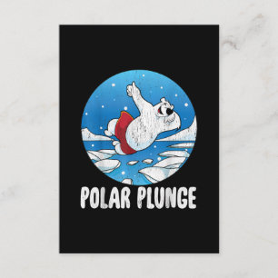 Carte D'accompagnement Plongée polaire Ice Jump Ours polaire Nage hiverna