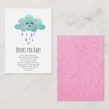 Pluie Cloud Livres pour Baby Girl Card
