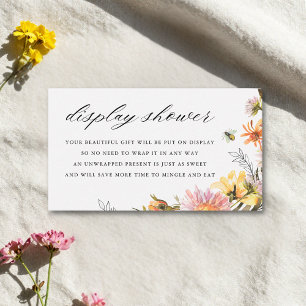 Carte D'accompagnement Pluie de Fleurs Sauvages et d'Abeilles pour Mariée