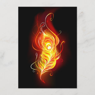 Carte D'accompagnement Plumes de paquetage de feu