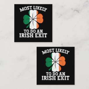 Carte D'accompagnement Plus susceptible de faire une sortie irlandaise St