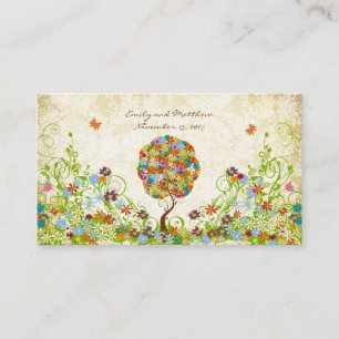 Carte D'accompagnement Poche de forêt enchantée Arbre à conte de fées flo