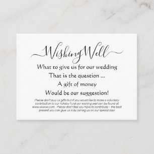 Carte D'accompagnement Poème de contribution pour le bien de désir élégan