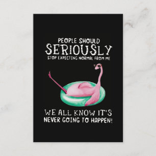 Carte D'accompagnement Poison de Flamingo People Should Seriously Flami