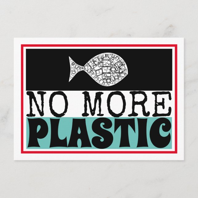 Carte D'accompagnement Poisson plastique, Changement climatique - détails (Devant)