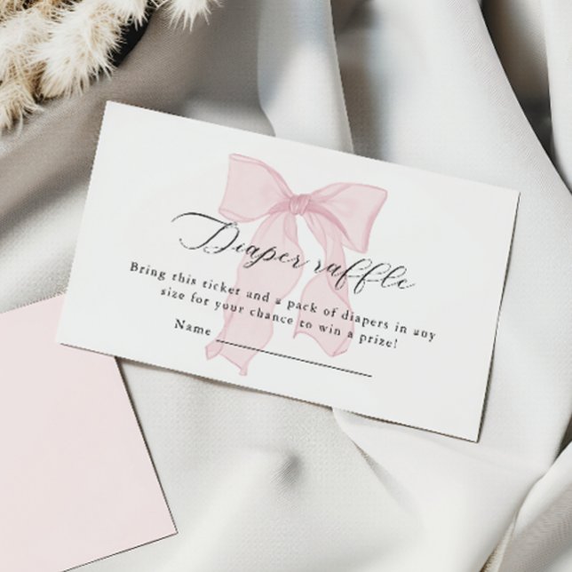 Carte D'accompagnement Poitrine rose Baby shower Déchets Raffle (Créateur téléchargé)