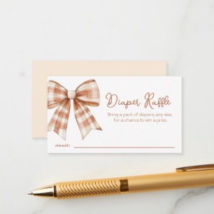 Carte D'accompagnement Poitrine rose Baby shower Déchets Raffle