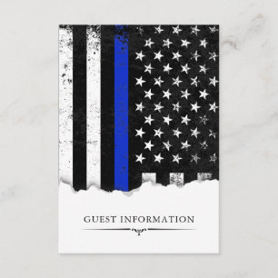 Carte D'accompagnement Police Style American Flag Party Événement Small