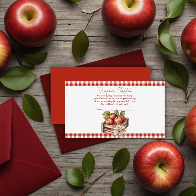 Carte D'accompagnement Pomme de mon oeil Baby shower Red Orchard (Créateur téléchargé)