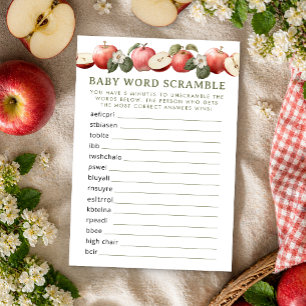 Carte D'accompagnement Pomme de nos Yeux Jeu de Mots Mêlés pour Baby Show