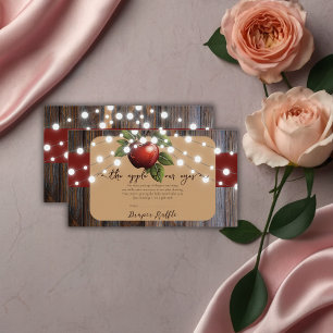 Carte D'accompagnement Pomme de notre oeil Baby shower d'automne rustique