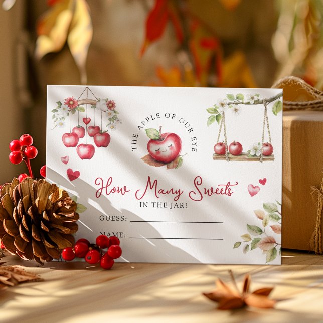 Carte D'accompagnement Pomme Douce De Notre Baby shower Oeil (Créateur téléchargé)