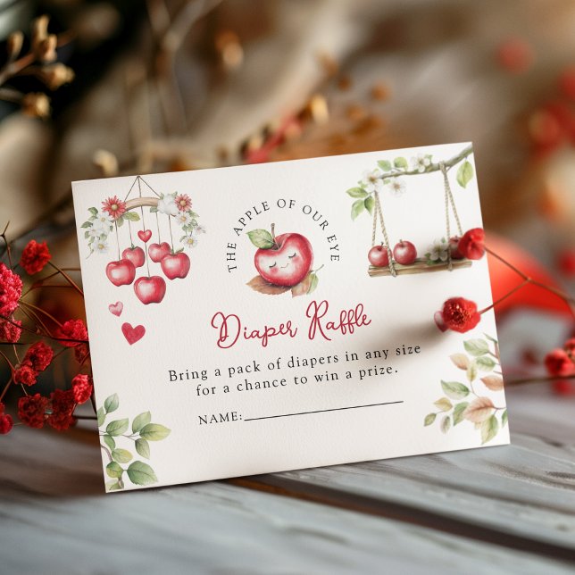 Carte D'accompagnement Pomme Douce De Notre Baby shower Oeil (Créateur téléchargé)