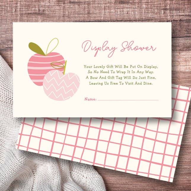 Carte D'accompagnement Pomme Thème Chute Baby Display Cabine de douche (Créateur téléchargé)