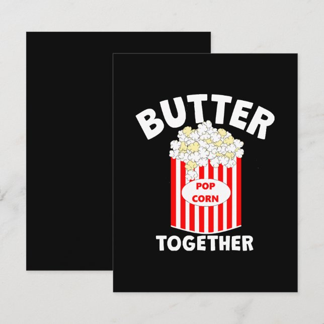 Carte D'accompagnement Popcorn de film BUTTER Together (Devant / Derrière)