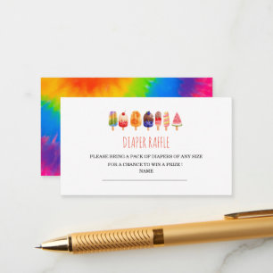Carte D'accompagnement Popsicle Ice Cream baby shower tombole