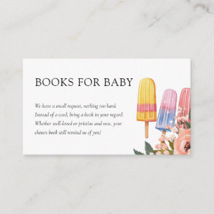 Carte D'accompagnement Popsicle Ready to Pop Baby shower Livres pour bébé