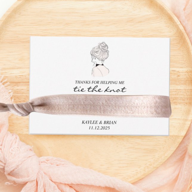 Carte D'accompagnement Porte-Élastique à cheveux de Bridesmaid (Créateur téléchargé)