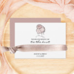 Carte D'accompagnement Porte-Élastique à cheveux de Bridesmaid Dusty rose<br><div class="desc">Placez un scrunchie ou un élastique à cheveux autour de la carte pour une façon adorable et utile de remercier vos demoiselles d'honneur.</div>
