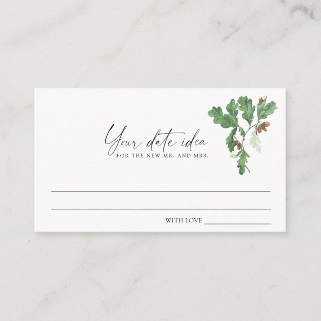 Carte D'accompagnement Portes de succursale - Idées de la nuit de date \  (Devant)