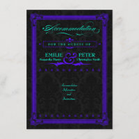 Poster Turquoise et violet électrique Hébergements