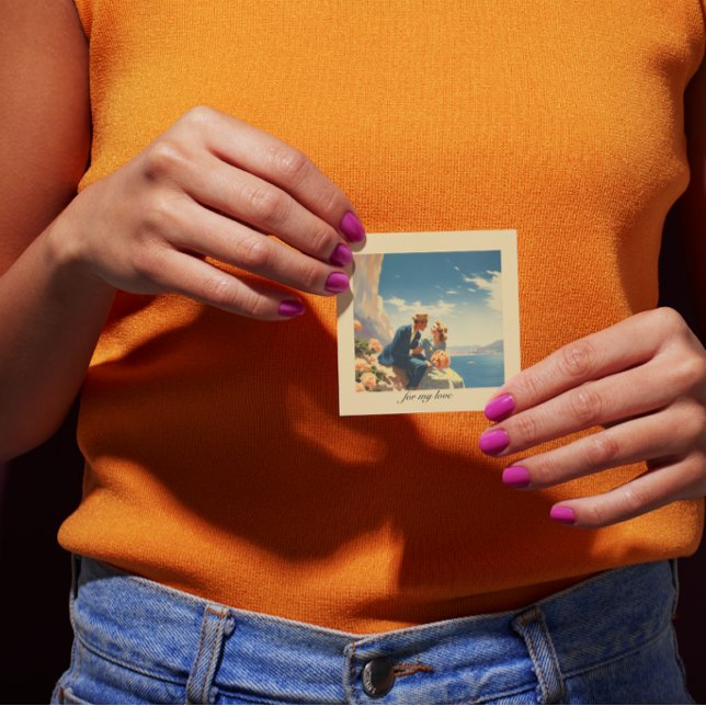 Carte D'accompagnement Poster Vintage voyage, Valentine personnalisable (Créateur téléchargé)