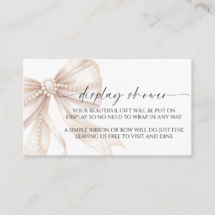 Carte d'accompagnement pour Baby Shower avec perle