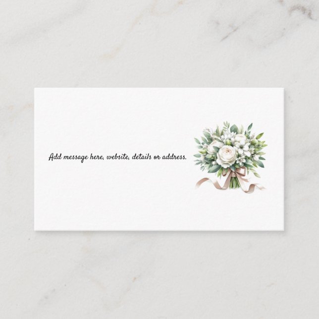 Carte d'accompagnement pour bouquet de fleurs d'ho (Devant)