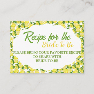 Carte d'accompagnement pour la douche de mariage a