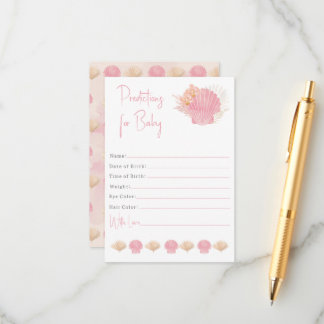 Carte D'accompagnement Prédictions pour la petite fille