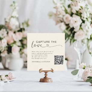 Carte D'accompagnement Prenez l'amour ! Photo, QR-Code, Mariage