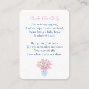Carte D'accompagnement Preppy Baby Girl Douche Chinoiserie Apporter Un Li