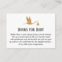 Preppy Gold Stork Demande de livre Insérer des car