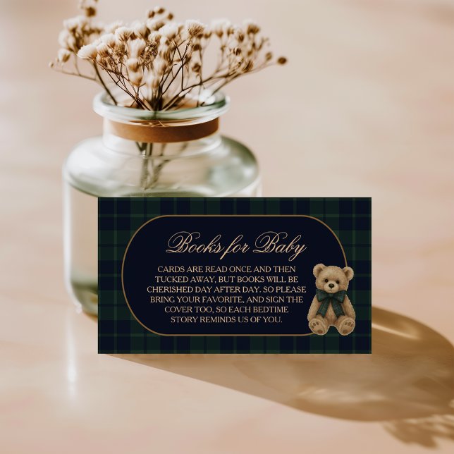 Carte D'accompagnement Preppy Polo Teddy Bear Baby Shower Books for Baby (Créateur téléchargé)