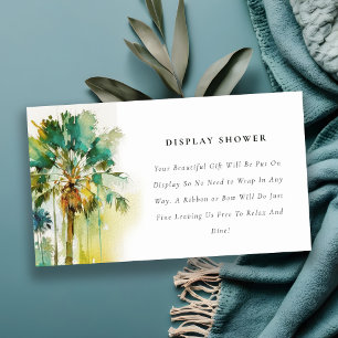 Carte D'accompagnement Présentation d'arbre de palmier tropical vert crép