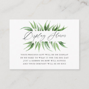Carte D'accompagnement Présentation de Baby Shower avec de la verdure