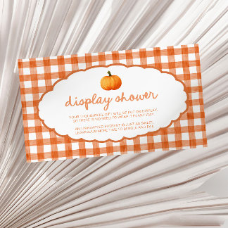 Carte D'accompagnement Présentation de Baby Shower de Citrouille Automnal