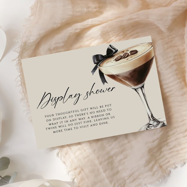 Carte D'accompagnement Présentation de Baby Shower Espresso Martini (Créateur téléchargé)