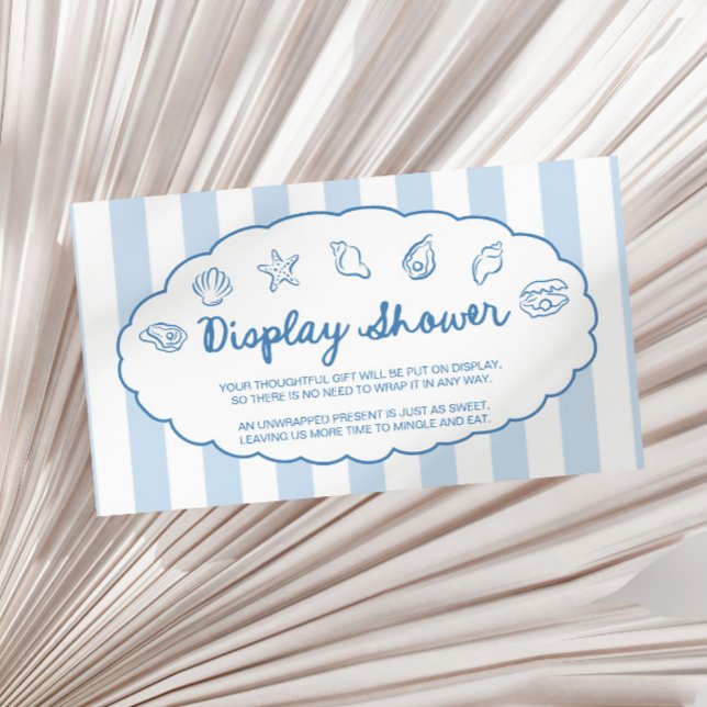 Carte D'accompagnement Présentation de Baby Shower Whimsical Seashell (Créateur téléchargé)