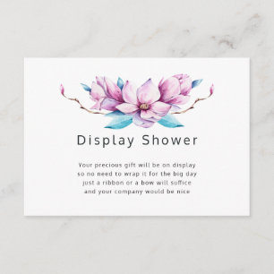 Carte D'accompagnement Présentation de fête prénuptiale florale Magnolia