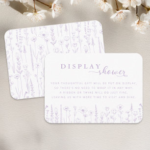 Carte D'accompagnement Présentation de fleurs sauvages Shower Baby Shower