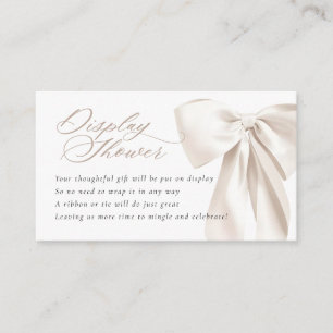Carte D'accompagnement Présentation de nœud blanc pour Baby Shower