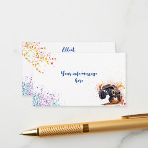 Carte D'accompagnement Prêt à planter un camion monstre anniversaire